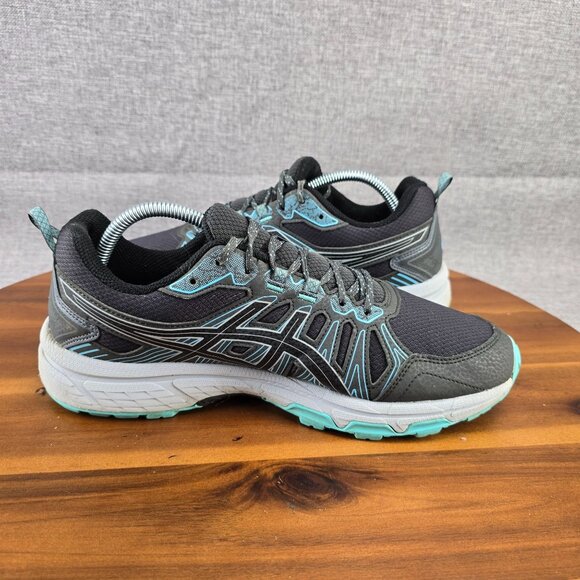 Asics Gel-Venture 7 Mens Shoes Sneaker Size 11 Black/Aqua Synthetic Mesh - Picture 13 of 14